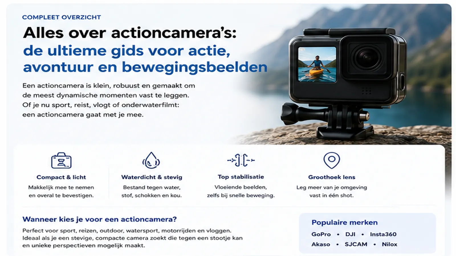 Alles over actioncamera’s: de ultieme gids voor actie, reizen en beweging