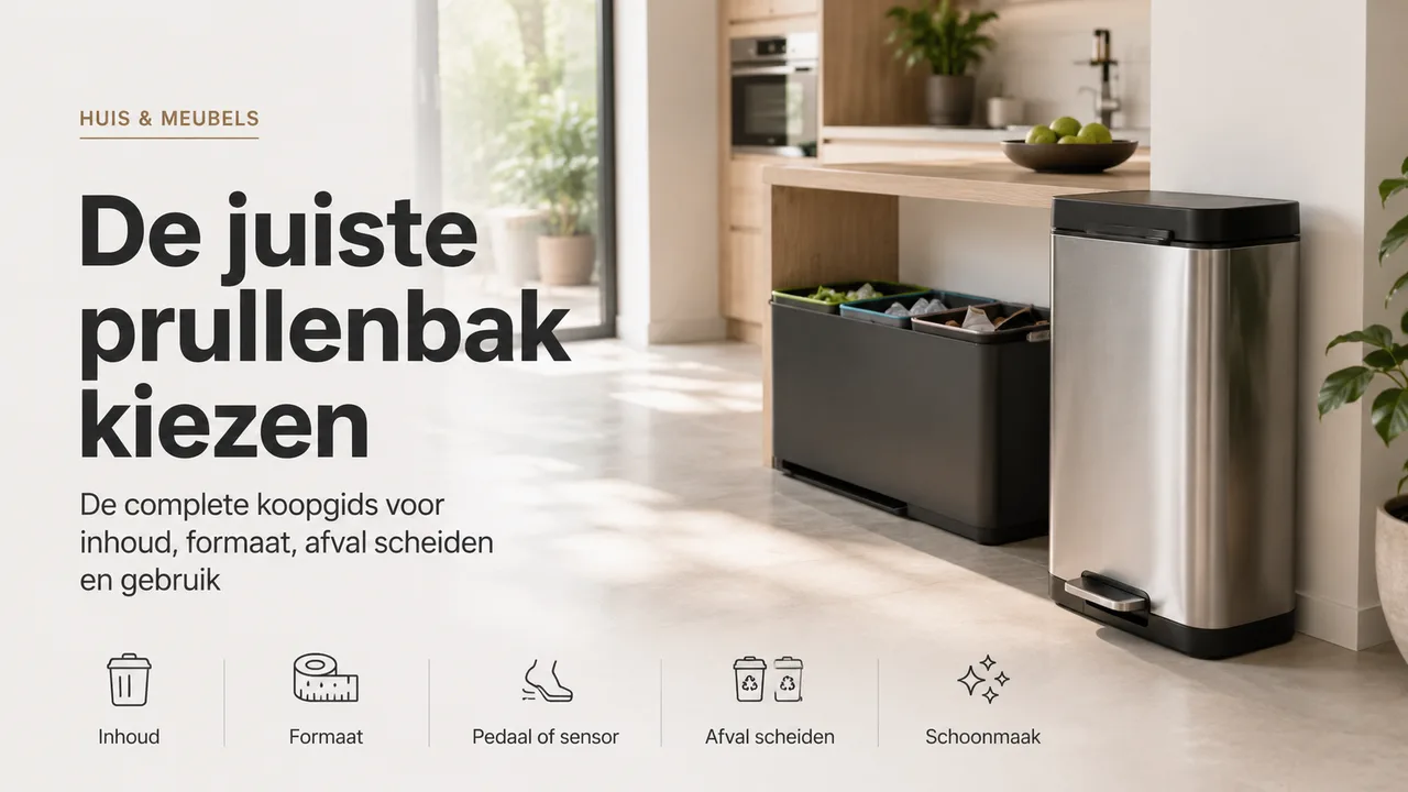 De juiste prullenbak kiezen: complete koopgids voor inhoud, formaat, afval scheiden en gebruik