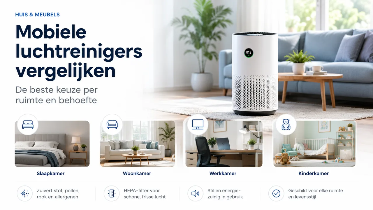 Mobiele luchtreinigers vergelijken: van slaapkamer tot woonkamer de juiste keuze maken