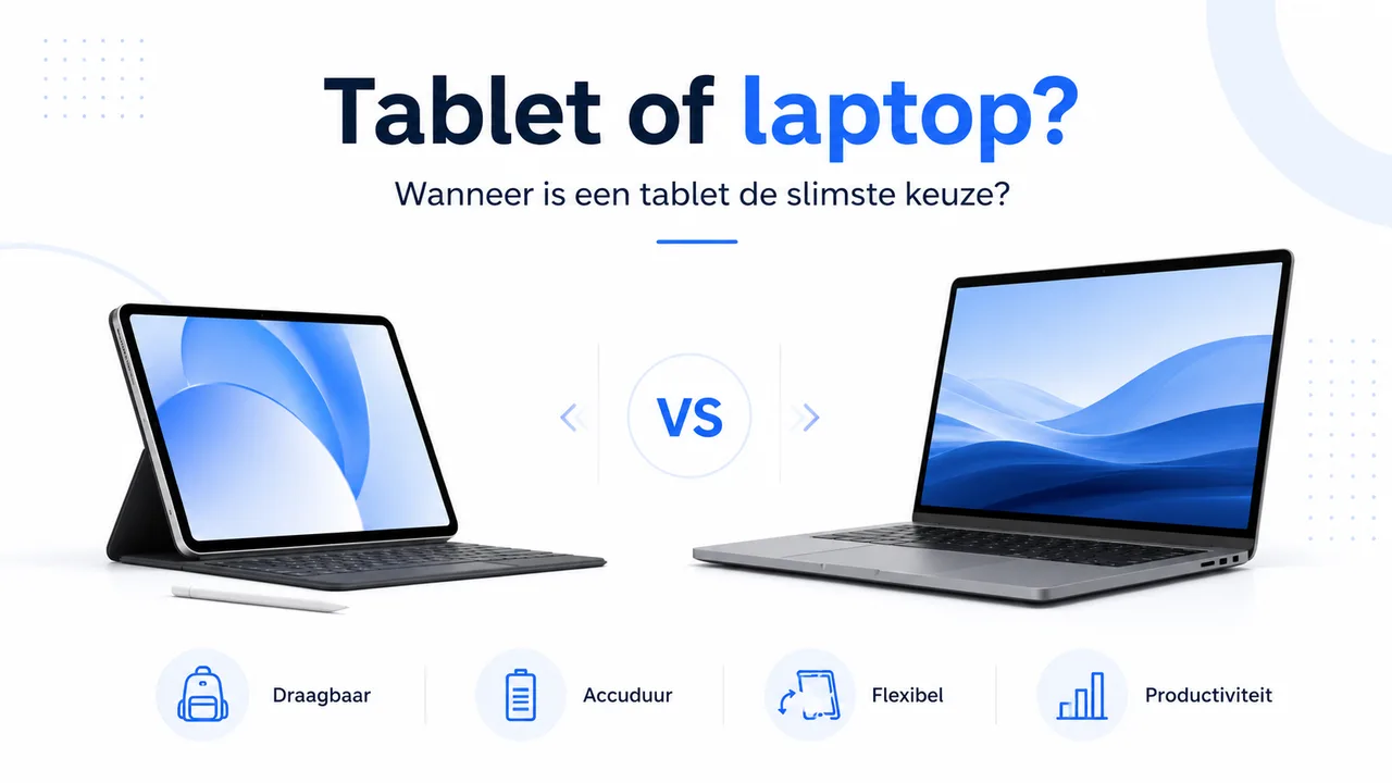 Tablet of laptop? Wanneer is een tablet de slimste keuze?