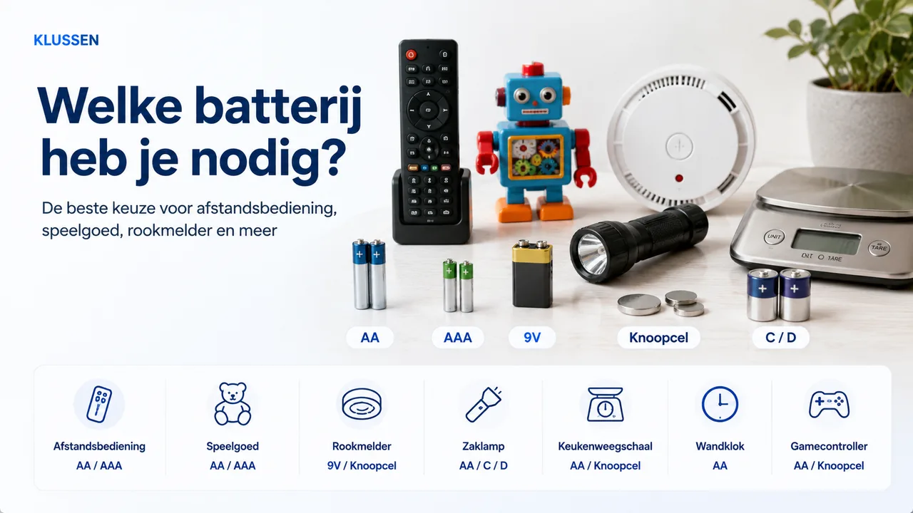 Welke batterij heb je nodig? De beste keuze voor afstandsbediening, speelgoed, rookmelder en meer